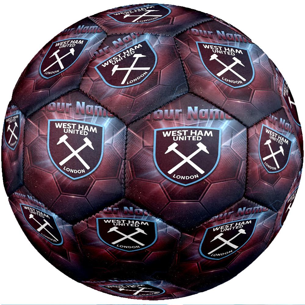 West Ham United FC Fashion Size 5 Football Wearproof Non‑Slip Soccer Ball For Sports Training Entertainment Use
