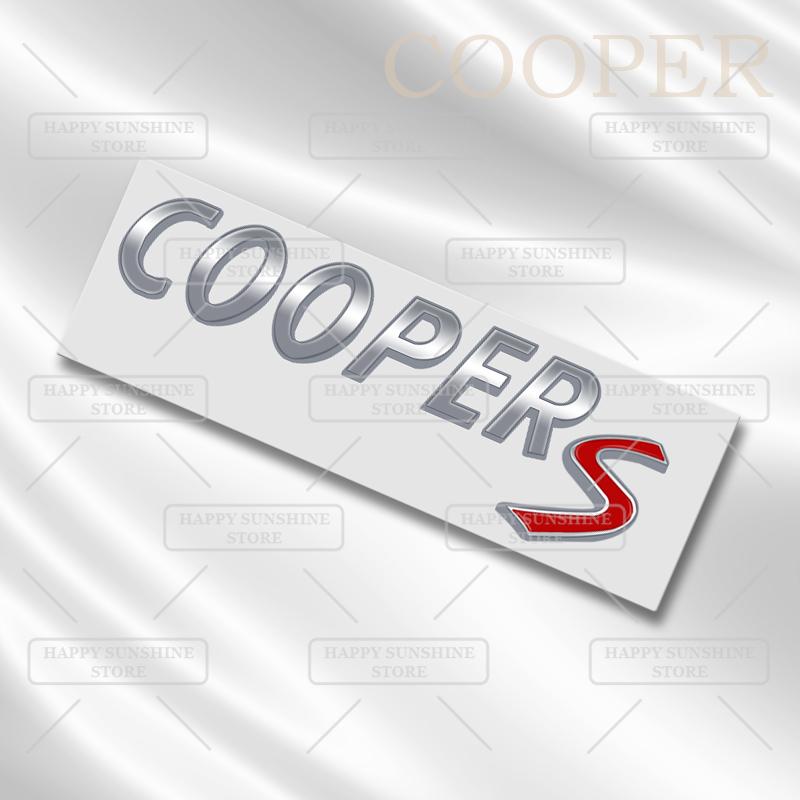 3D kovový znak Cooper S D na zadní výklopnou záď kufr Auto samolepka Karoserie kufru Pro MINI T36 JCW Černé písmena Znak Dekorace Příslušenství