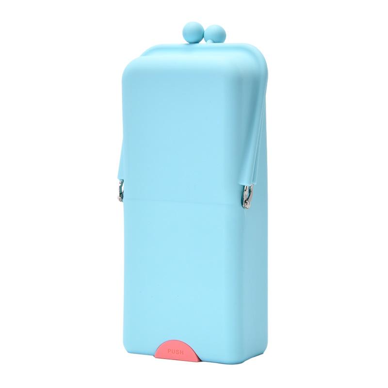 

Silicone Pen Case Stationery Box Makeup Brush Storage Bag Cosmetic Tool Travel Waterproof Organizer Portable Toilet Storage Box небо синє кольору