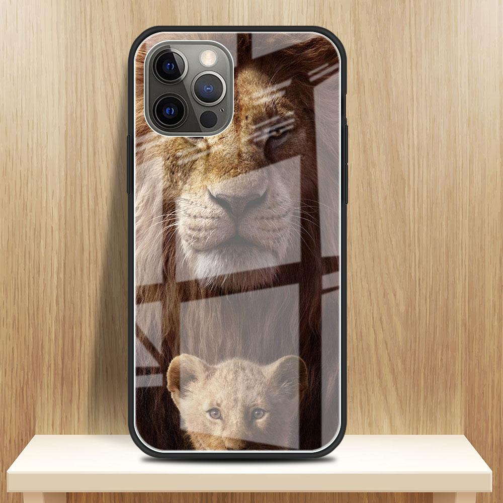 Wolf Dog Cat Bird Lion Tiger Animal Glass Case For Apple iPhone 14 13 Pro 11 12 7 8 Plus SE 2022 XR X XS Max 6 6S Phone Cover