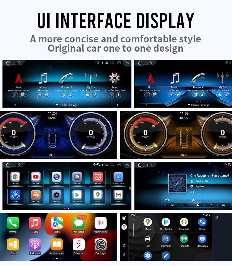 Mercedes-Benz A-Class Dual-Screen Android Navigation System with Large Central Control Display