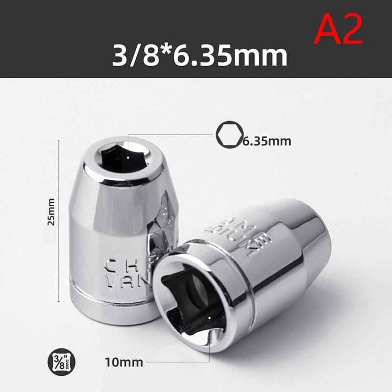 1/2" 1/4" 3/8" Ratchet Drive Socket Adapter 6.3/8/10MM Square Drive Hex Shank Socket Bits Converter Screwdriver Holder Adapter