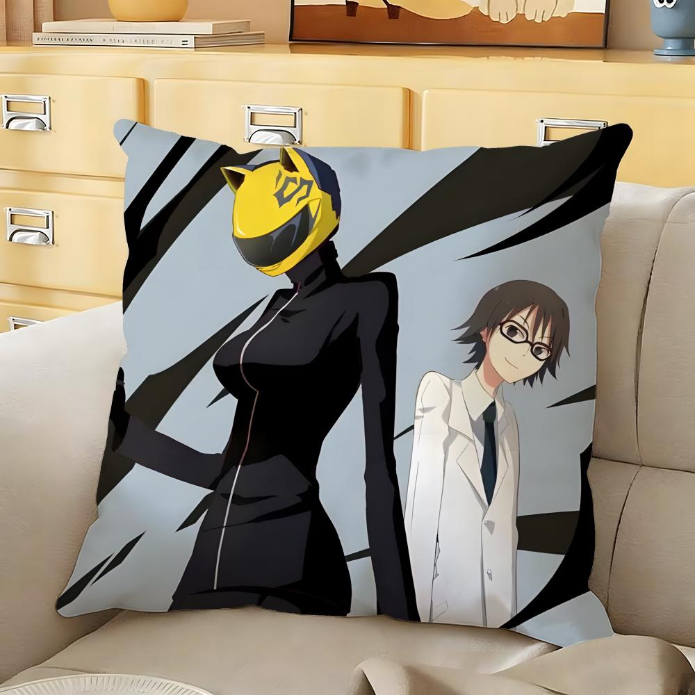 DDurarara Anime Cushion Cover Soft Durable Reversible Pillow Cover Home Car MultiScene Daily Comfort Pillowcase