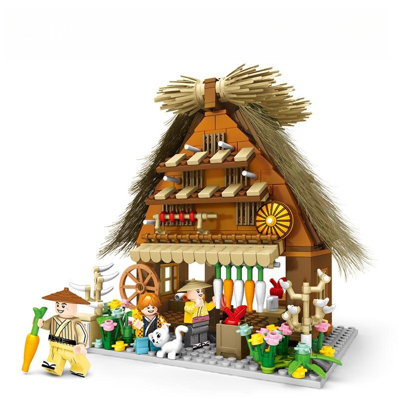 SEMBO Block Japanese Mini Street Food Sushi Restaurant Tea House Shop Village Moc Building Model Building Block Puzzle Toy