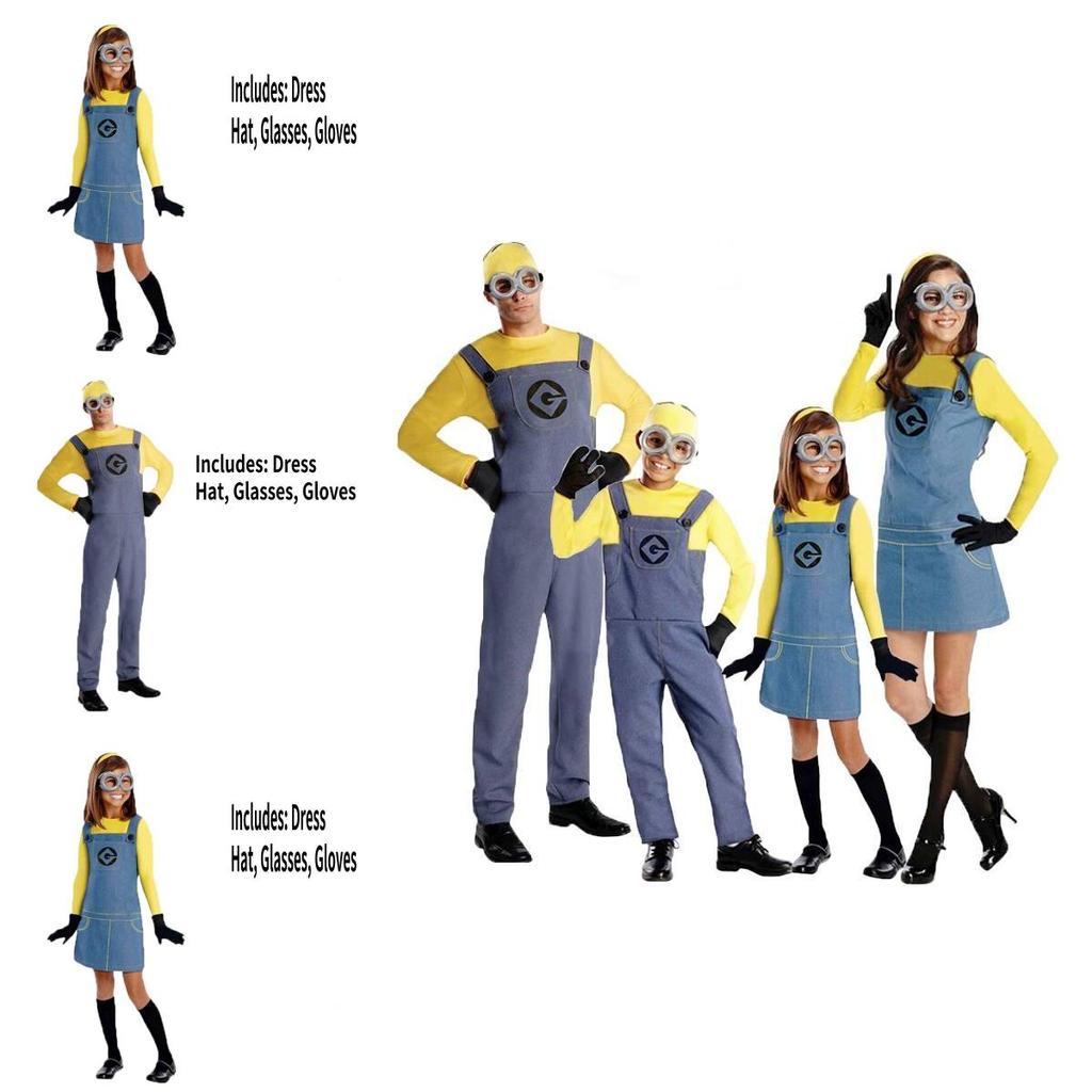 Despicable Me Minions Gru Cosplay Costume Family Matching Sewn Craftsmanship For Role Play Collectors