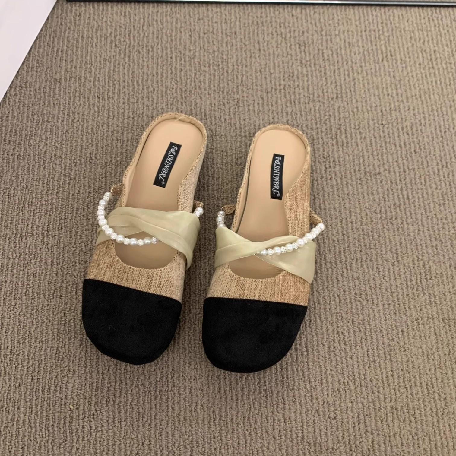 

Французские туфли на плоской подошве с ароматом сумочки, полутапочки, женская обувь, новый летний вечерний бриз, туфли Мэри Джейн 40 хаки