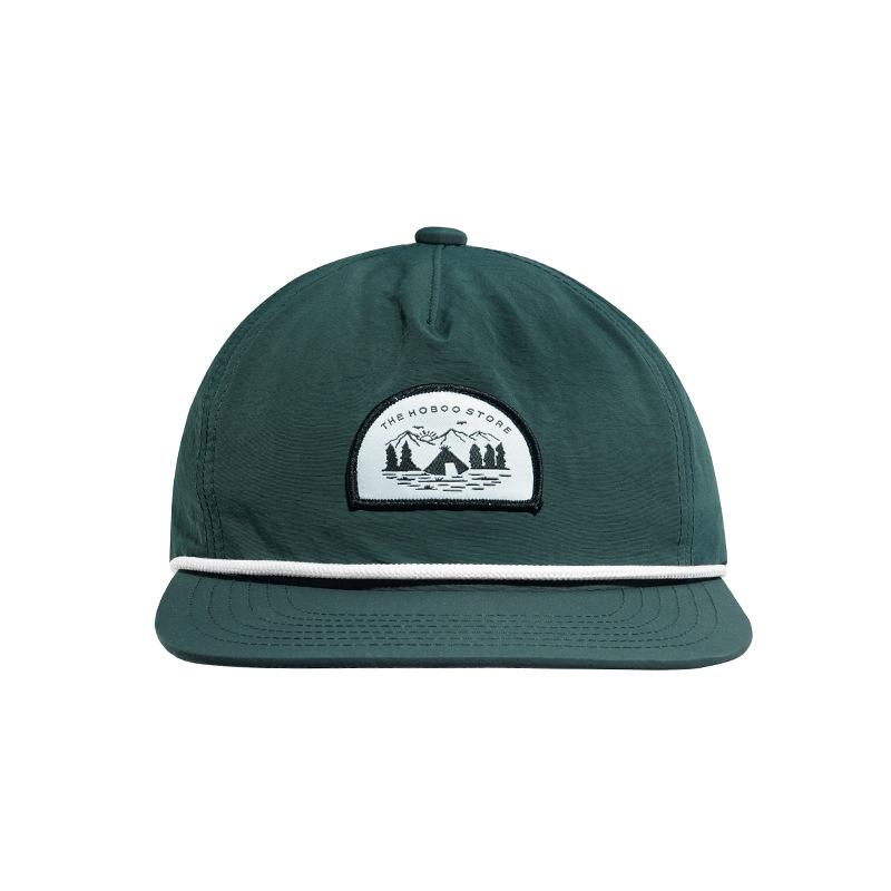 

Unisex Ins - style Soft - brim Casablanca Baseball Cap Hip - hop Style Snap - button Design Ideal for Hip - hop Enthusiasts Adjustable темно-зеленого