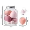 14PCS Powder Saving Face Makeup Tool Set Colorful Mini Beauty Eggs Wet/Dry Use Fan Puffs