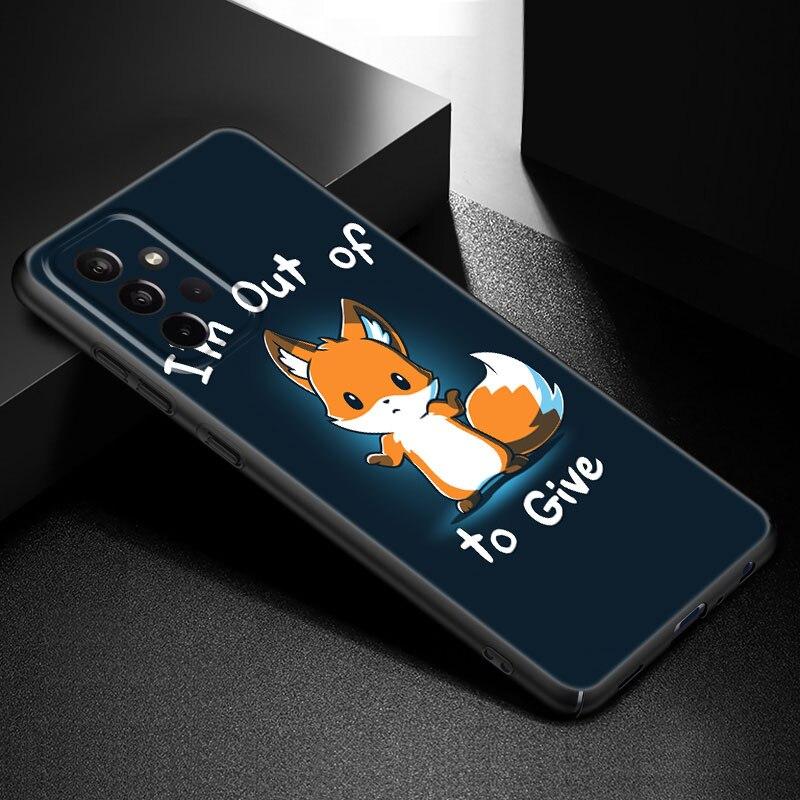 Roztomilé kreslené pouzdro na telefon Animal Fox pro Samsung Galaxy A21 A30 A50 A52 S A13 A22 A32 A33 A53 A73 5G A11 A12 A31 A51 A70 A71 A72