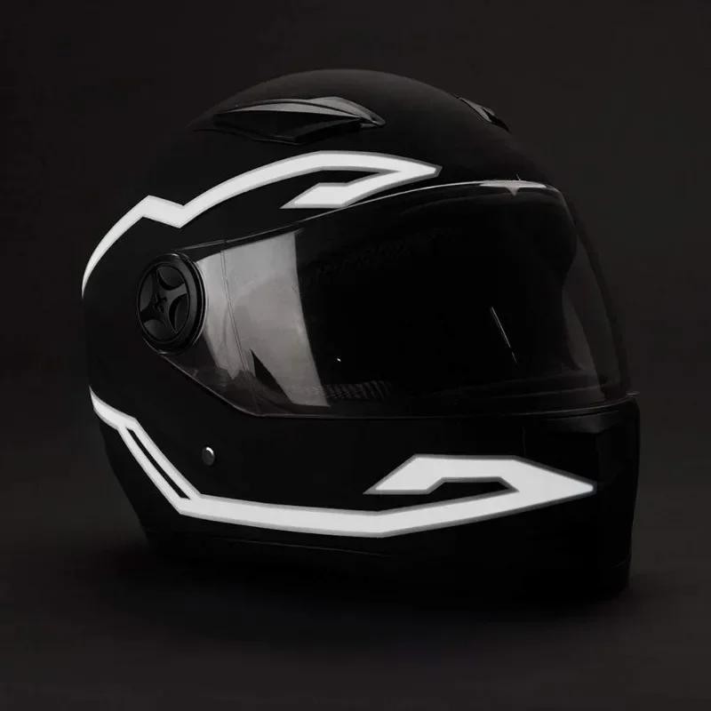 New Motorcycle Helmet Light 4 In 1 EL Light 3 Mode Led Helmet Light Night Riding Signal Helmet Strip Decoration Accessories Kit