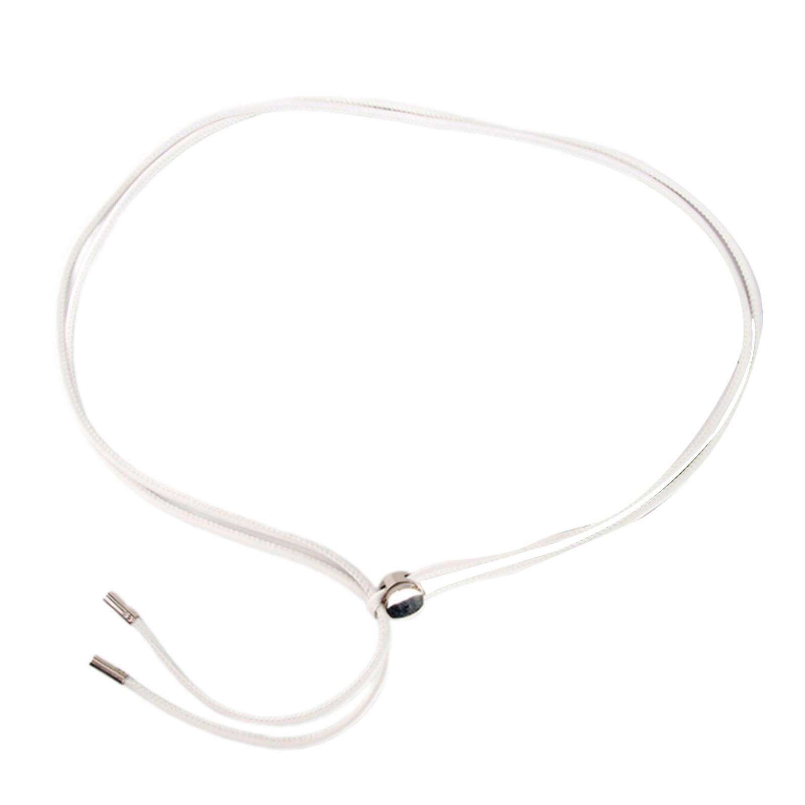 

Simple Belt Waistband Tie Belt Unique Silver Buckle Solid Color PU Belt Waistband Tie Belt for Dress білий