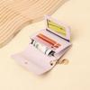 Women's Solid Color Wallet Card Holder - Short, Simple, Fashionable with Multi-Card Slots and Zipper Coin Purse