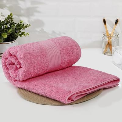 Cotton Bath Towel | 500 GSM | Fade Resistant | Pink
