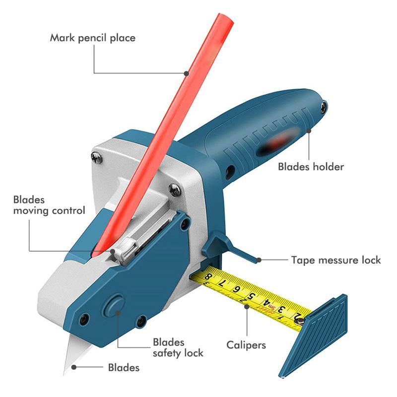 Woodworking Gypsum Board Cutting Tool Manual Cutting Scriber Drywall Cutting Tools with Tape Measure Blade