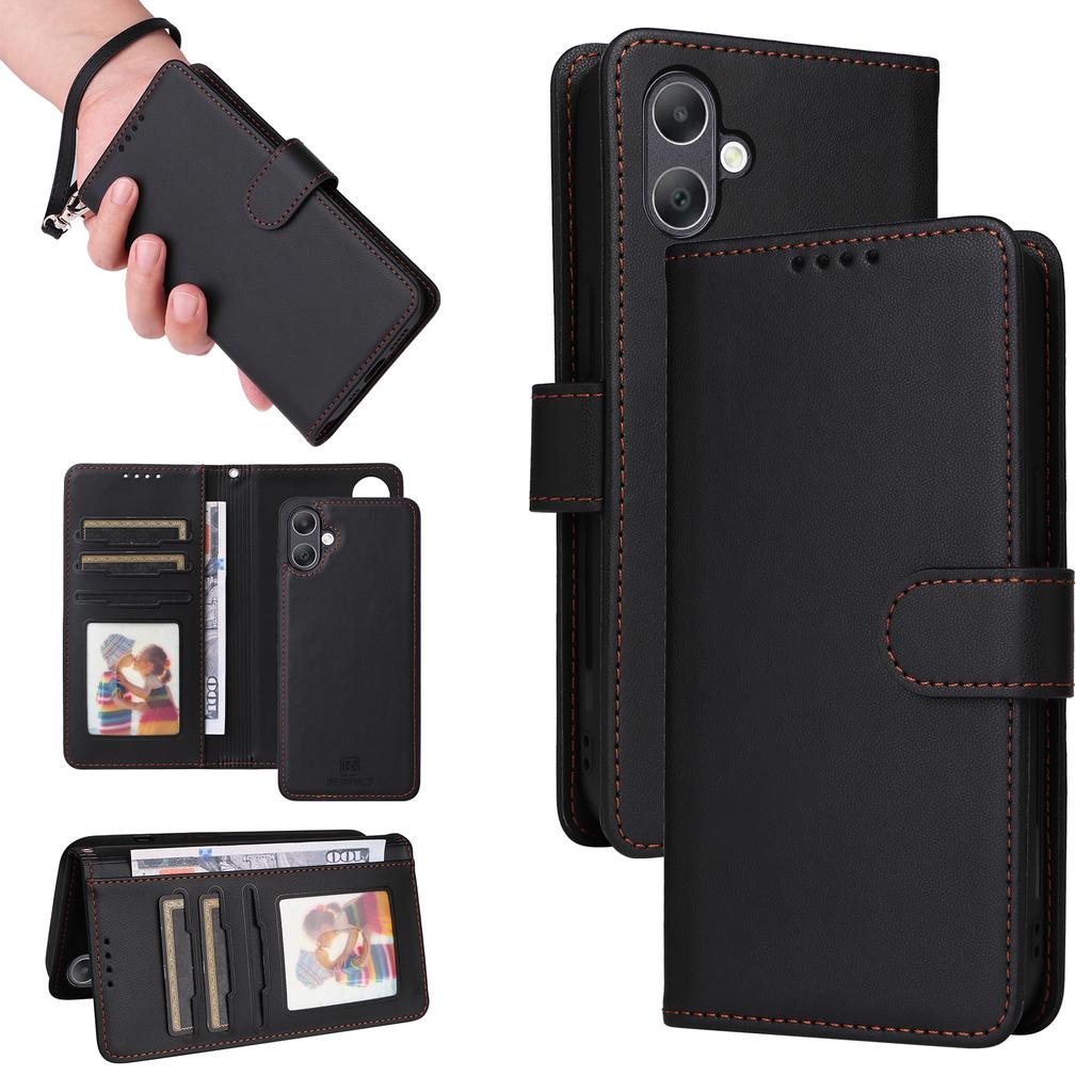For Samsung Galaxy A06 4G Magnetic Case BETOPNICE Detachable PU Leather Phone Cover with Strap