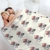 Mushroom Pigeon with stars Throw Blanket Quilt Travel for winter decorative Blankets
