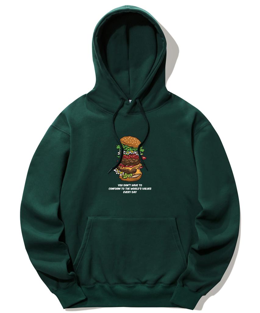 Daisy Burger Floor Graphic Hoodie - Green