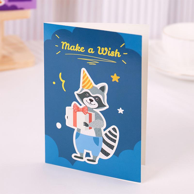 

10 шт. поздравительных открыток с днем рождения, пригласительных открыток на день рождения для детей и взрослых, складных подарочных открыток, открыток с сообщениями