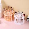 1Pcs Multi Hole Plastic Pencil Storage Rack Makeup Brush Holder For Desk Office Makeup Artist Classroom Stationery Storage