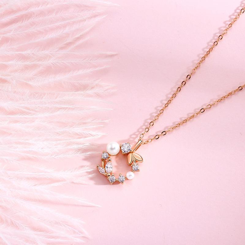Original Lucky Pearl Wreath Necklace Female Niche Design Temperament Mori Ins Style Accessories Premium Durable