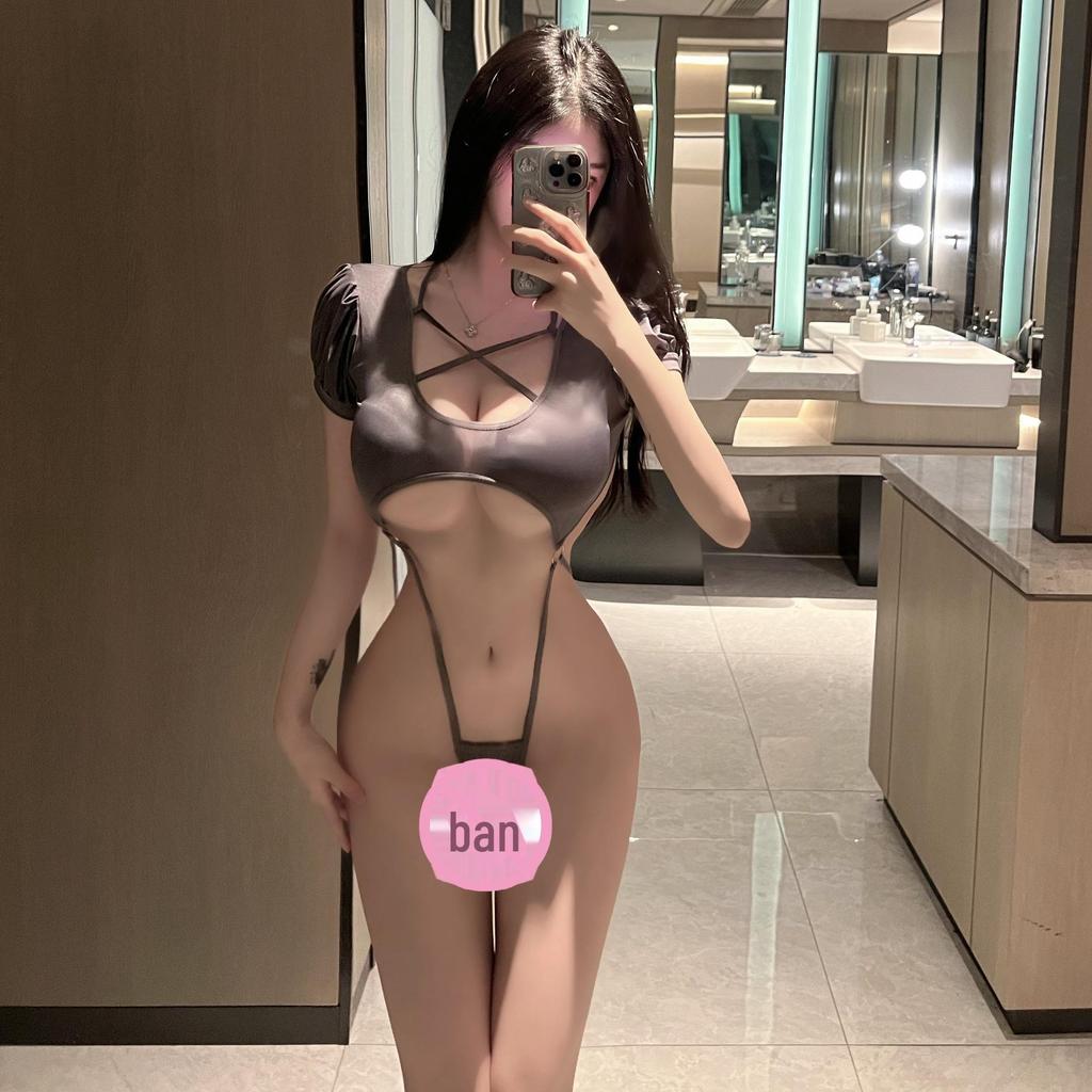 Women's Sexy Lingerie: Open Crotch One-Piece, Uniform Style, Passionate Temptation, Easy To Remove.