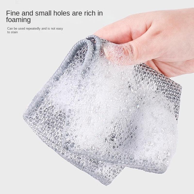 Lot de 1/2/5/10/15 chiffons de nettoyage magiques pour la cuisine, torchons à vaisselle, chiffons de nettoyage en fil d'acier métallique pour ustensiles de nettoyage de casseroles et de plats
