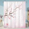 Beautiful Plant Flower Shower Curtain Eucalyptus Leaf Cherry Blossom Scenery Cat Butterfly Polyester Bath Curtain Bathroom Decor