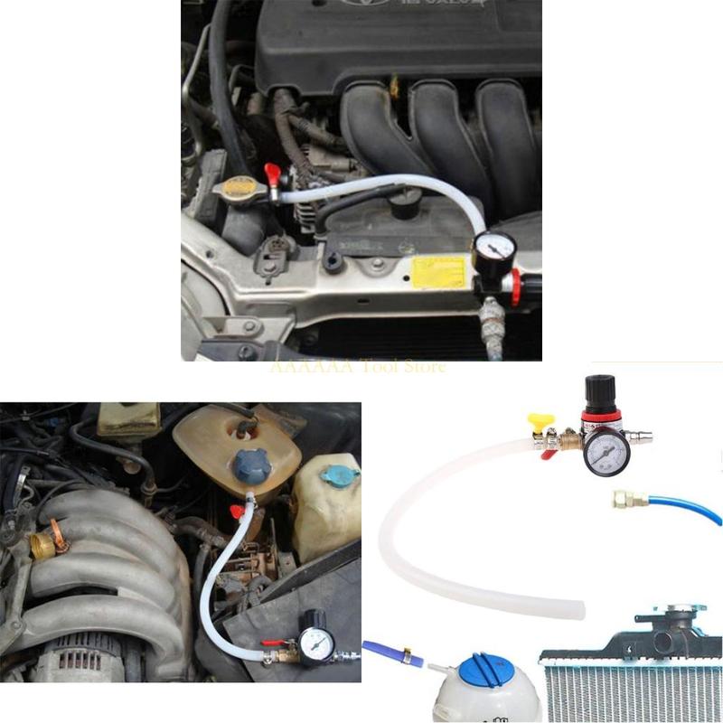 A2BE Auto Coolant Water for Tank Leakage Detector Universal Pressure Tester Gauge Car Cooling System Tester Radiator Durable