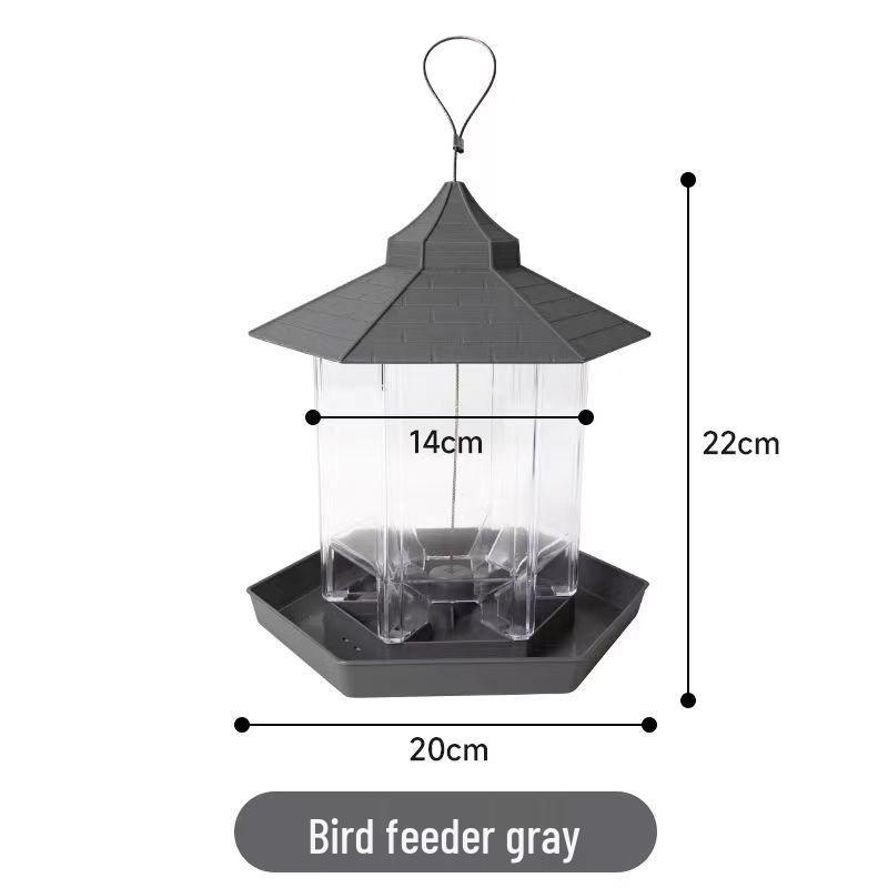 Regenfester Außen-Vogelfutterspender - Automatischer Hängefutterspender für kleine Vögel