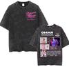 Rapper Omar Courtz Primera Musa World Tour Magliette Uomo Donna Moda Gotica Hip Hop Maglietta Vintage Lavata a Maniche Corte
