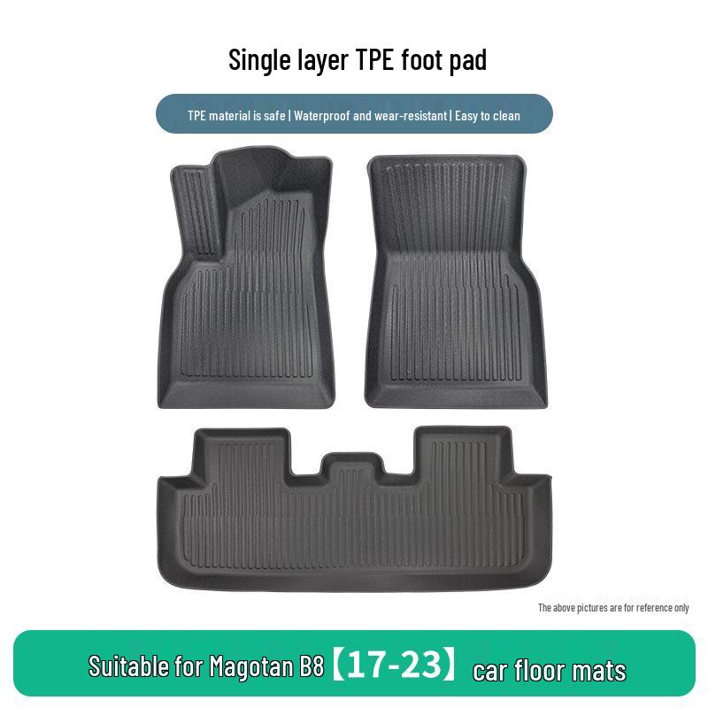 Volkswagen Magotan B8 17-23 TPE Car Floor Mats (3-Piece Set)