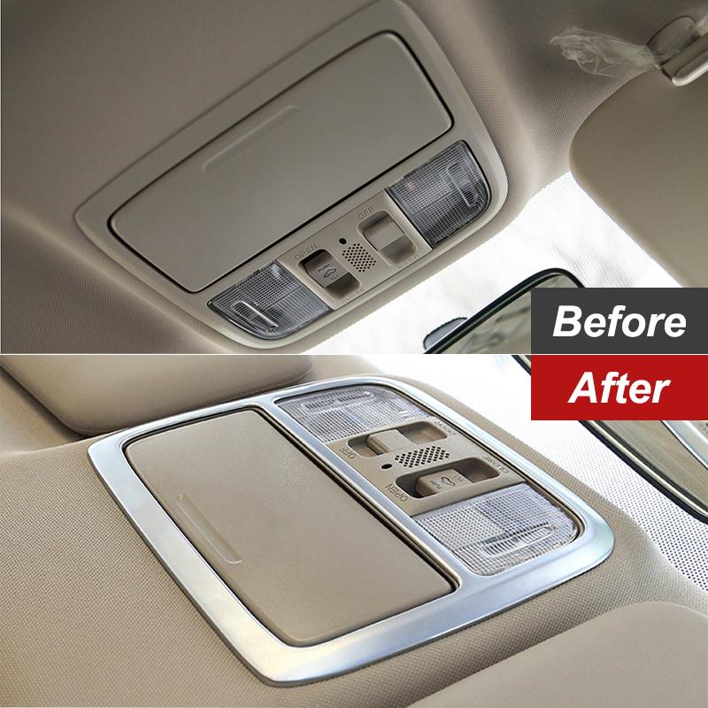 Front Roof Reading Light Panel Lamp Frame Cover Sticker Trim For Honda CR-V CRV 2012 2013 2014 2015 2016 Car Styling Accessories