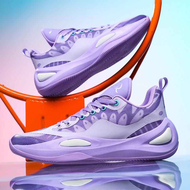 Practical Basketball Shoes Men's and Women's Mesh Breathable, Non-slip, Wear-resistant and Shock-absorbing Cement Floor Low-top Youth and Children's S