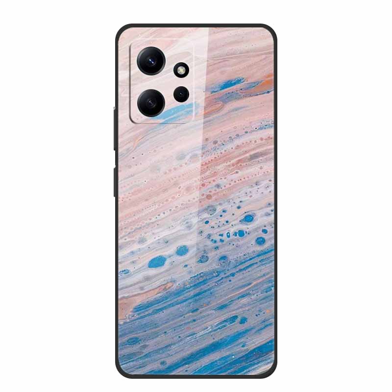 Marble For Redmi Note 12 4G Glass Case Tempered Back Cover Hard Cases For Xiaomi Redmi Note12 4G Protective Shell Colorful Capa