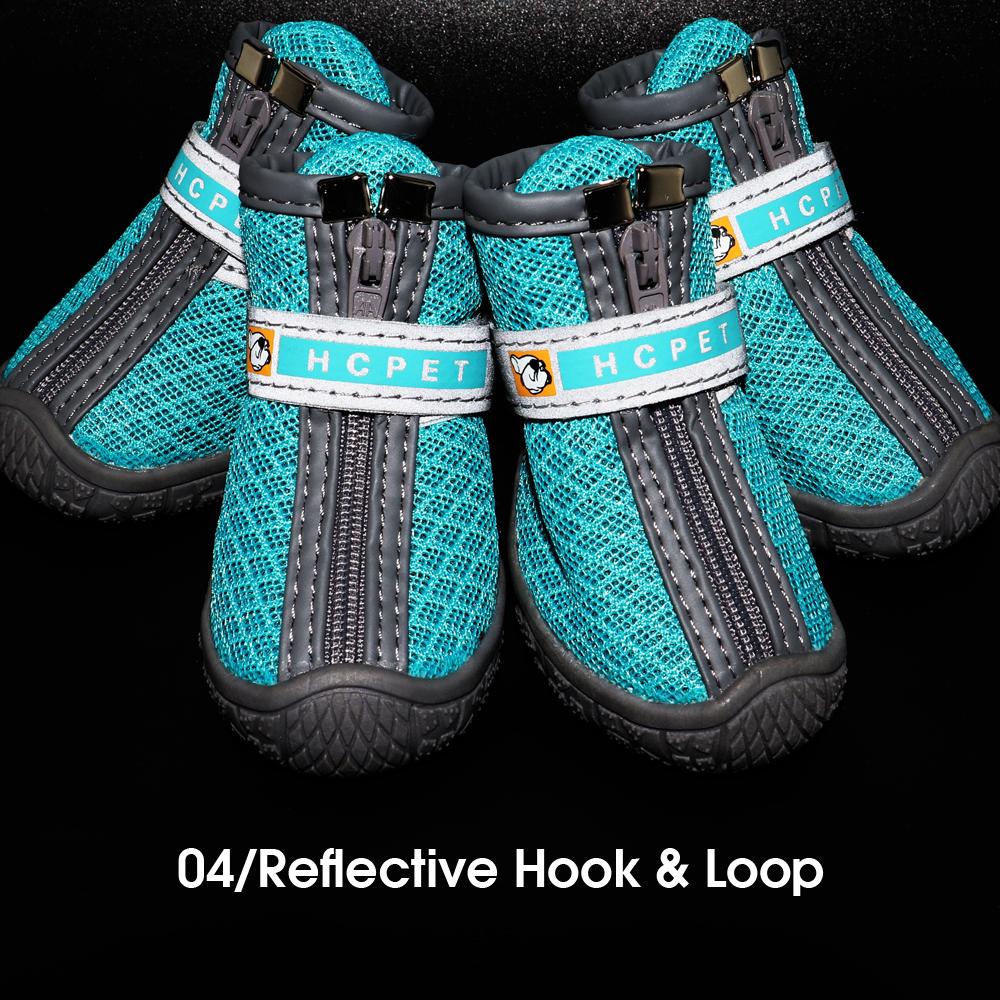 4 Pcs Breathable Dog Shoes Reflective Dog Boots Anti-slip Pet Shoes Puppy Booties For Small Dogs Cats Puppy Chihuahua Pug