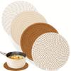 4pcs Set Polyester Trivets - Durable Heat Resistant Mats for Kitchen Counter, Pot Holders, Table Protection, Home And Farmhouse Decor