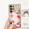 Strawberry Pink S-Shortcake Phone Case Samsung Galaxy S25 S24 S22 S23 Ultra S21 S20 Plus 5G Frosted Non-Slip Full Soft  Cover