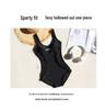 Women's Tummy-Slimming One-Piece Swimsuit: Sporty, Simple, Fashionable 2026 Model for Hot Springs & Pools