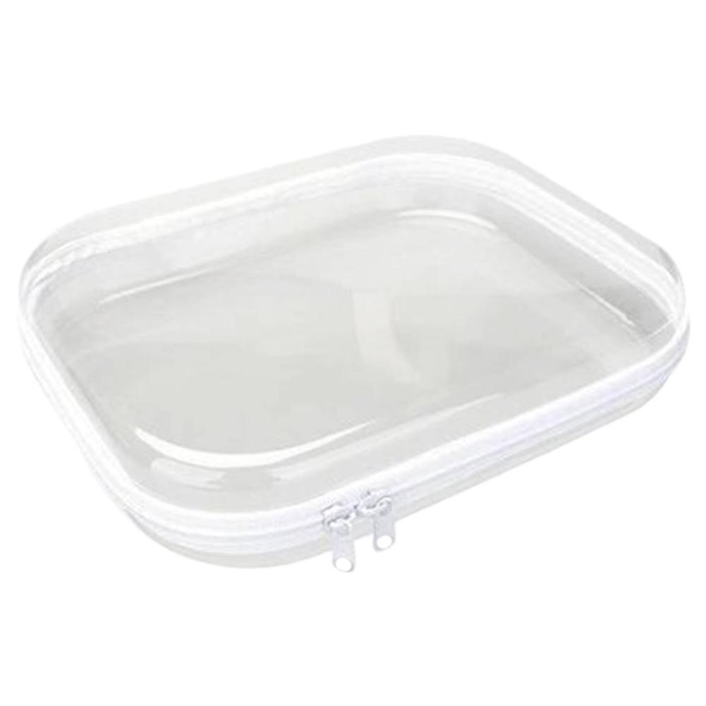 Hartes Transparentes Reißverschluss-Etui Tragbare Aufbewahrung für Gegenstände Reise-Organizer-Box Hartes Reißverschluss-Etui für Spielzeug Bausteine Puzzles Kosmetik