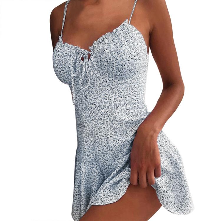 Letní šaty Podvazky Nízký střih Ležérní Pohodlné dámské šaty