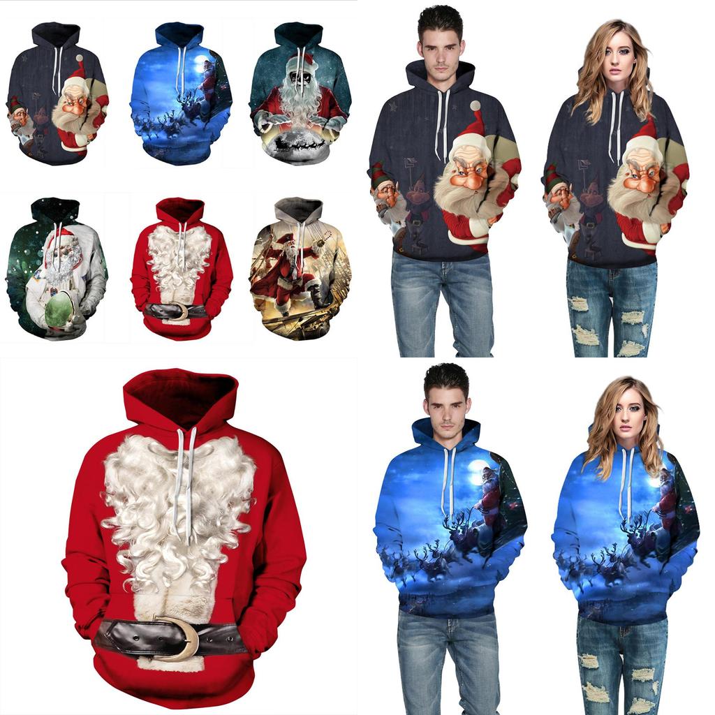Premium Quality Ugly Xmas Christmas Sweater Santa Jacket Hoodie Pullover For All