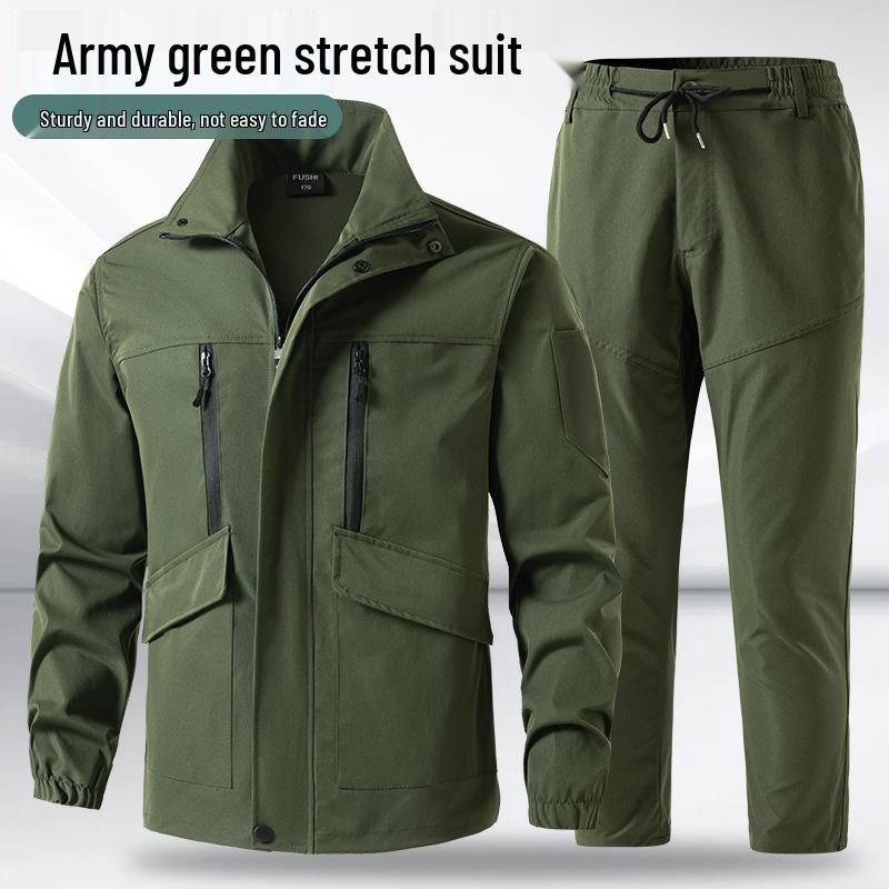 

Men s Breathable Workwear Set - Wear-Resistant Jacket for Labor, Mountaineering, and Outdoor Sports 165 (100-110 Jin)