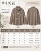 [foveitaa] Men's Long-Sleeved Shirt, Spring/Autumn/Winter, Linen-like Material, Collared, with Pocket, Plus Sizes, Relaxed Fit, Casual Top, coffee-L