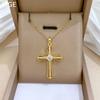 Empty Cross Fashionable Light Luxury Temperament Gorgeous Full Diamond Necklace Female Versatile Collarbone Chain Titanium Steel