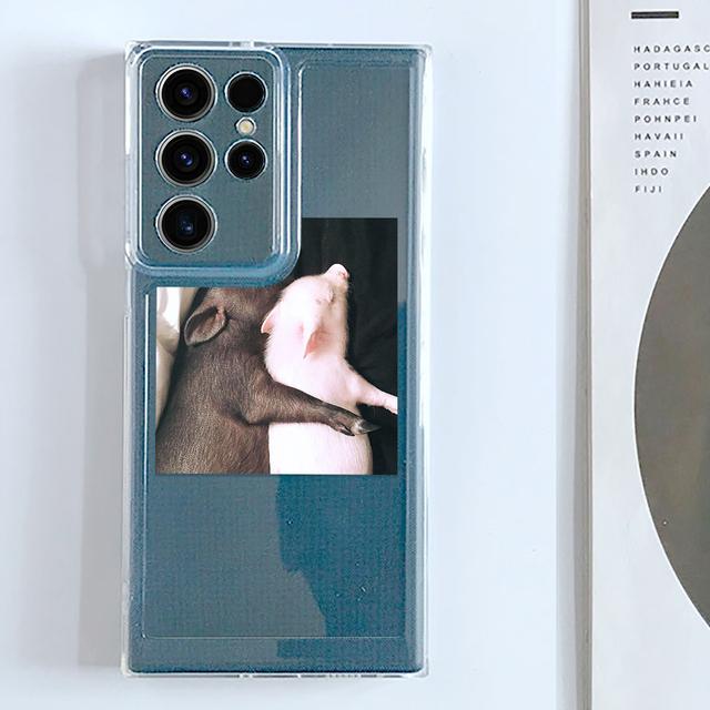 

Чехол для телефона с милой уткой из мультфильма для Samsung Galaxy S23 S23ultra S22 S22ultra S2plus S20ultra S20 Fe 5g, прозрачный мягкий чехол For Samsung S21 Plus