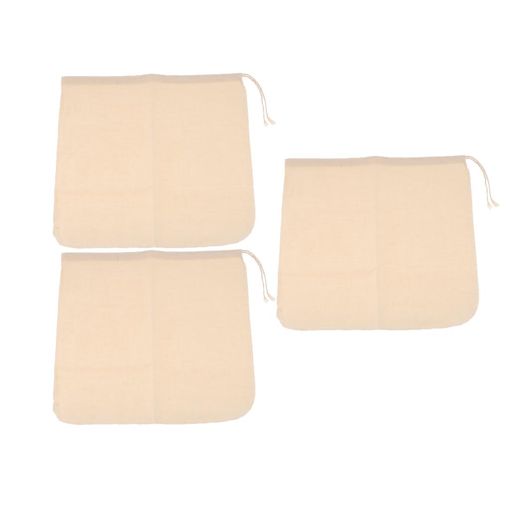 4Pcs 30x30cm Juice Reusable Mesh Strainer Filter Bag Multiple Usage