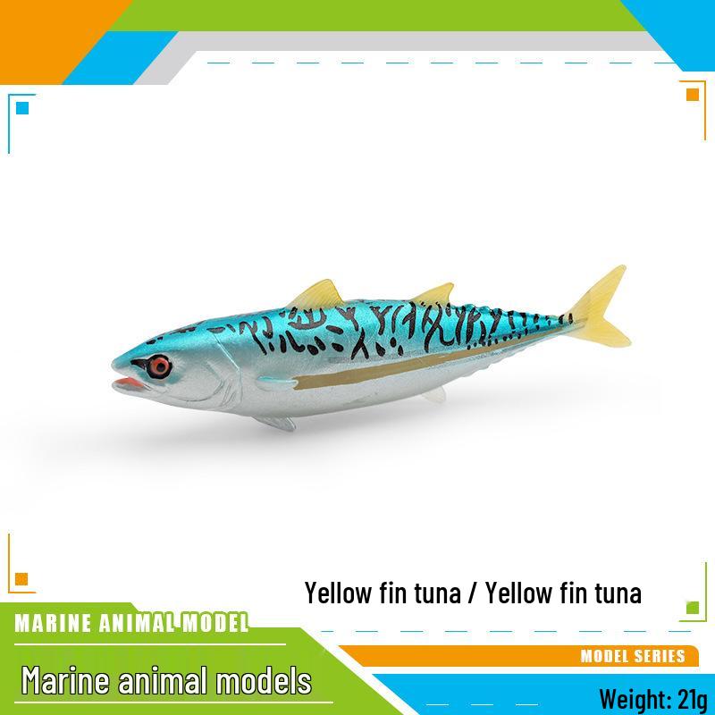 Marine Animal Models: Butterflyfish, Lionfish, Narwhal, Yellowfin Tuna, Saury Ornaments