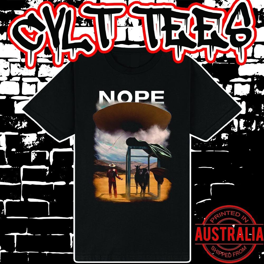 Nope Movie Shirt ~ Premium Black Gildan Cotton Tee Unisex T-Shirt XL