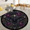 Bat Retro Round Area Rug,Carpet Rug for Living Room Bedroom Sofa Playroom Decor,Non-slip Floor Mat100