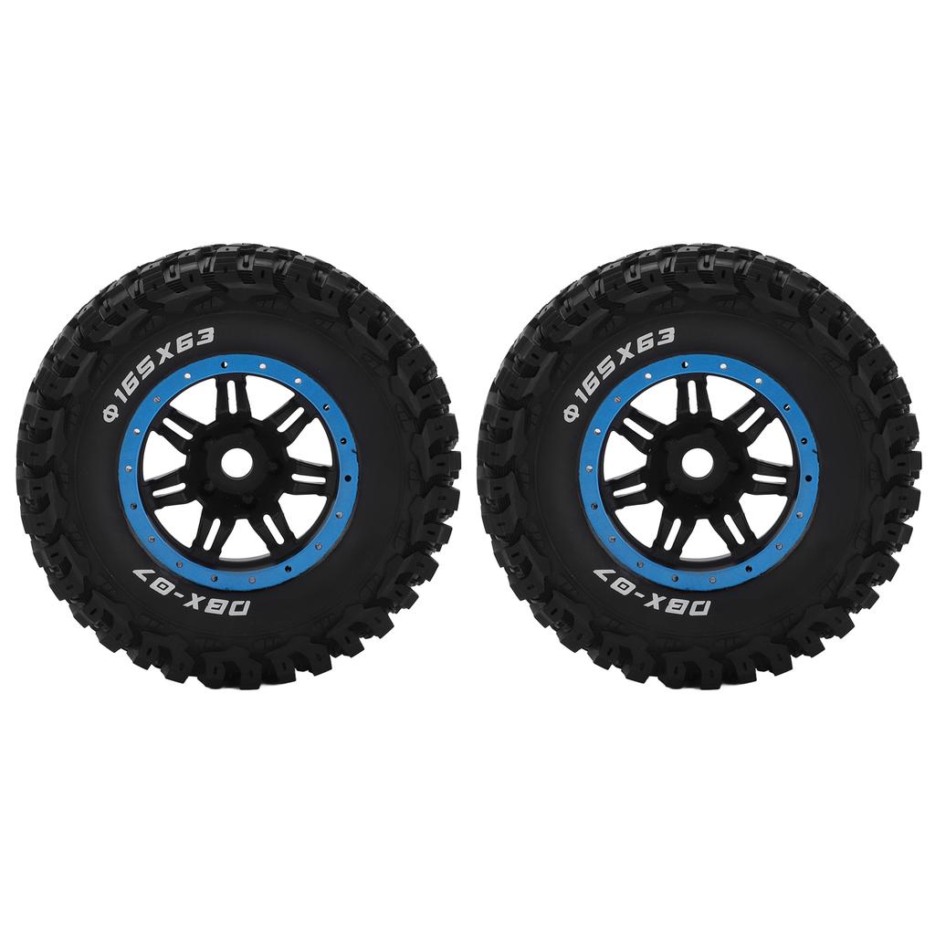 2Pcs Rubber Tire Skin 165mm Diameter Wheel Tire for ZD Racing 1 7 DBX‑07 RC Car Upgrade PartBlue